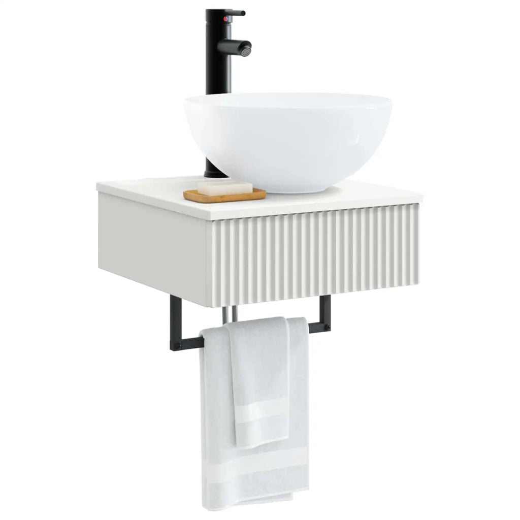 Lavabo da Parete Bianco 40 x 41 x 40,5 cm Legno ingegnerizzato