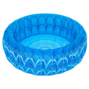 Trade Shop - Piscina Gonfiabile Familiare Motivo Elegante Bohémien Blu ø168x53cm 2 Portabicchieri 54479 -