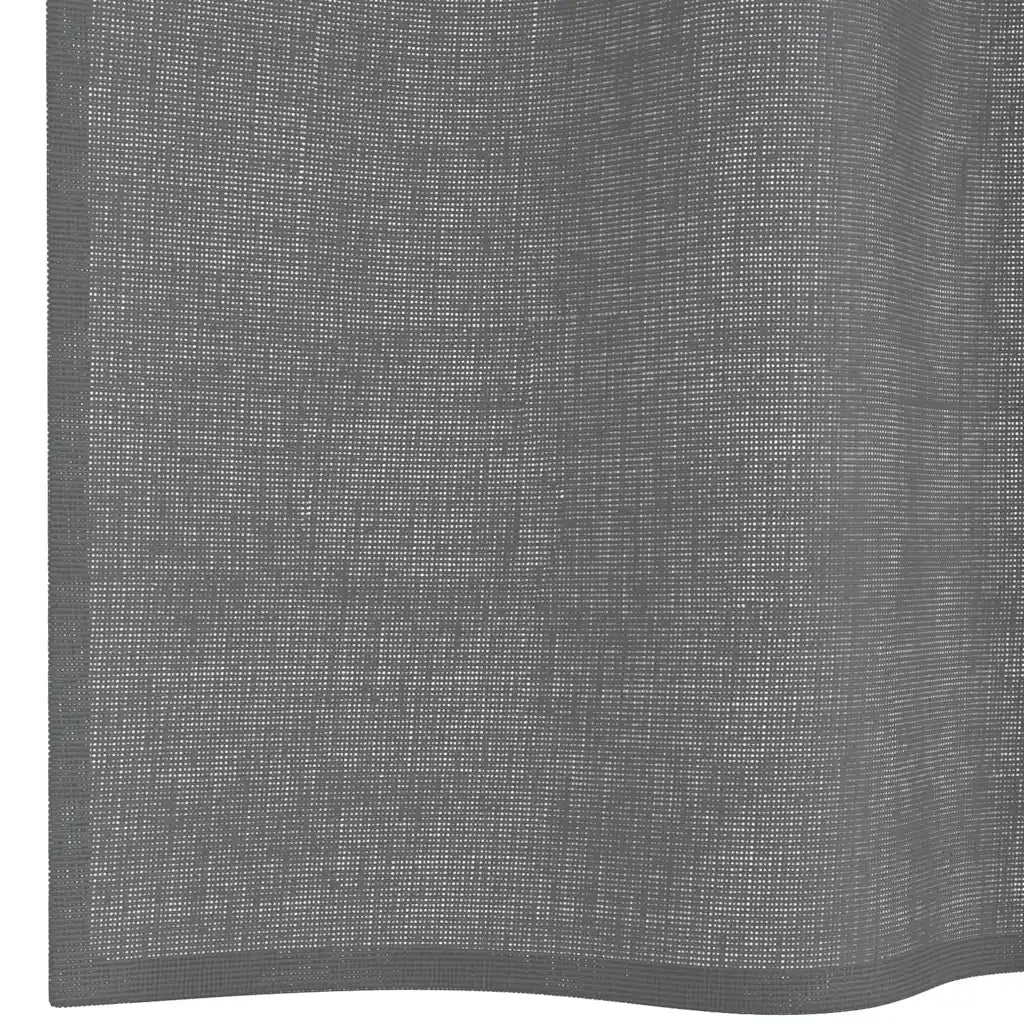 Tende in Voile con Occhielli 2 pz Grigio Scuro 140x140 cm 4102077