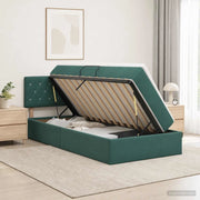 Letto con Contenitore Verde Scuro 100 x 200 cm Velluto 3458730
