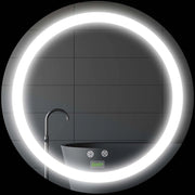 Specchio da Bagno con Luce LED Antivaho Tattile ¨C Zephmum ¨C ?50x4,6 cm Argento