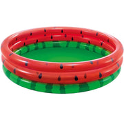 Trade Shop - Piscina Gonfiabile Anguria A 3 Anelli Tonda 168x38 Cm Per Bambini +2 Anni 58448 -