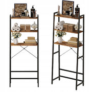 Mobile da bagno sopra il WC, lavatrice, scaffale, ripiano, stile rustico, marrone, loft, 64 cm