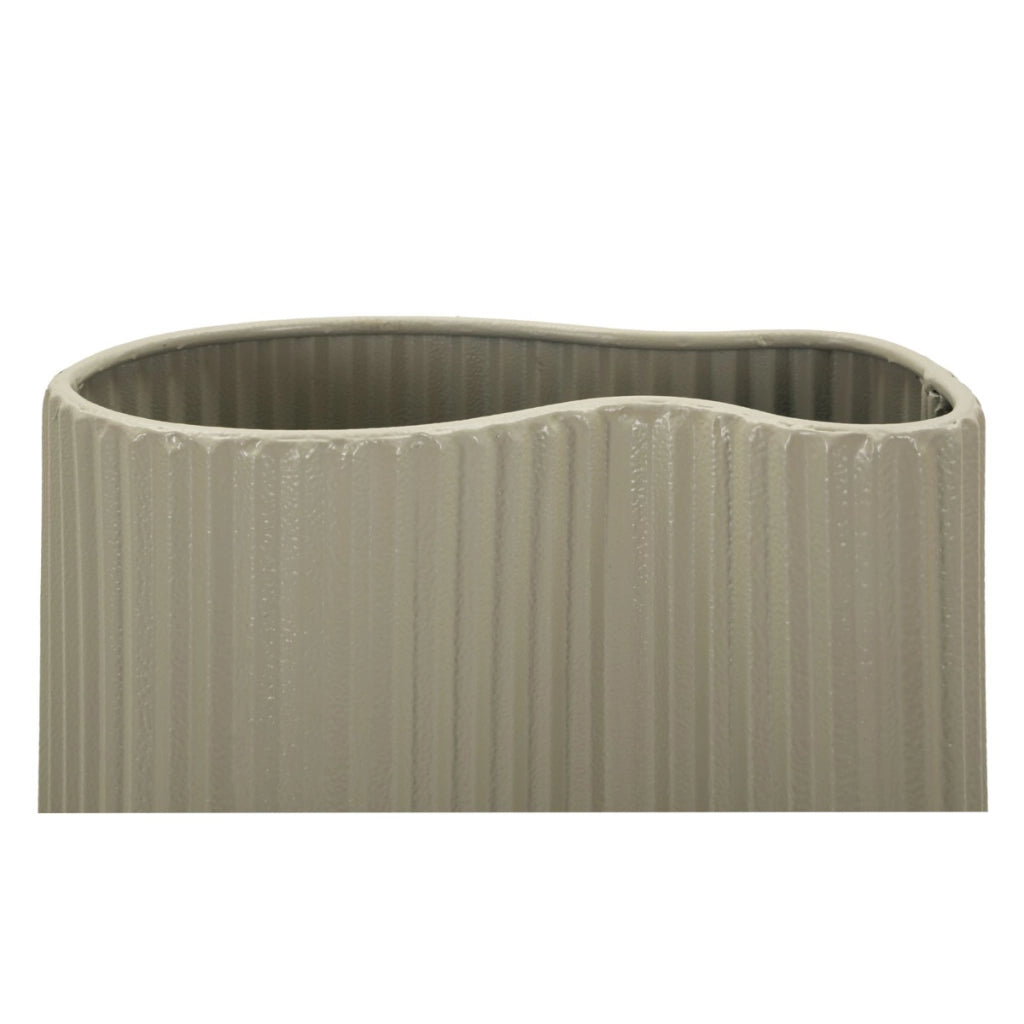 Vaso Decorativo VKH1017, Bianco, Metallo, 21x12x36 cm