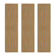 Tre Pannelli Fonoassorbenti con Doghe Rovere 3D in Legno 2400 x 600mm