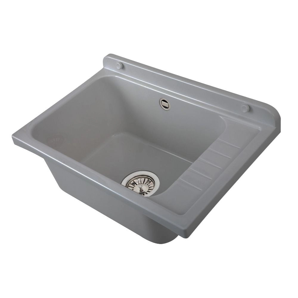 Lavatoio Pilozzo a muro 58x38 cm in polipropilene Grigio Mod. 2051FGSCAT