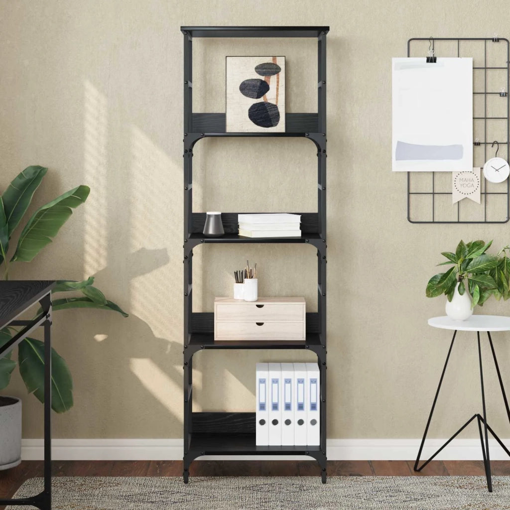 Libreria Rovere Nero 50 x 33 x 153 cm Legno multistrato 882756