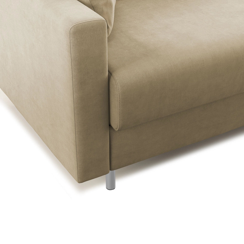 Megan Divano letto matrimoniale in microfibra smacchiabile T11 188 cm (mat. 140x197) beige