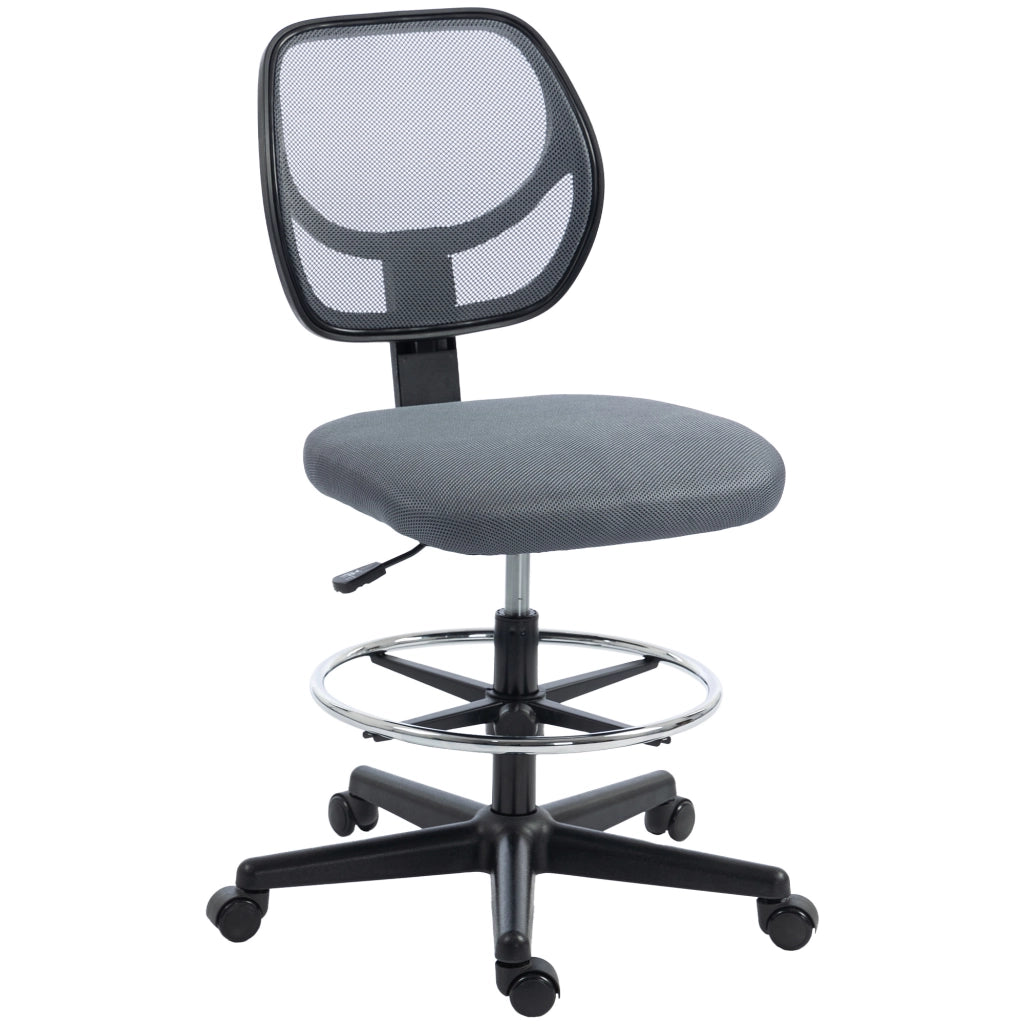 Poltrona da ufficio ergonomica con poggiapiedi ¨C zephmum ¨C grigio scuro