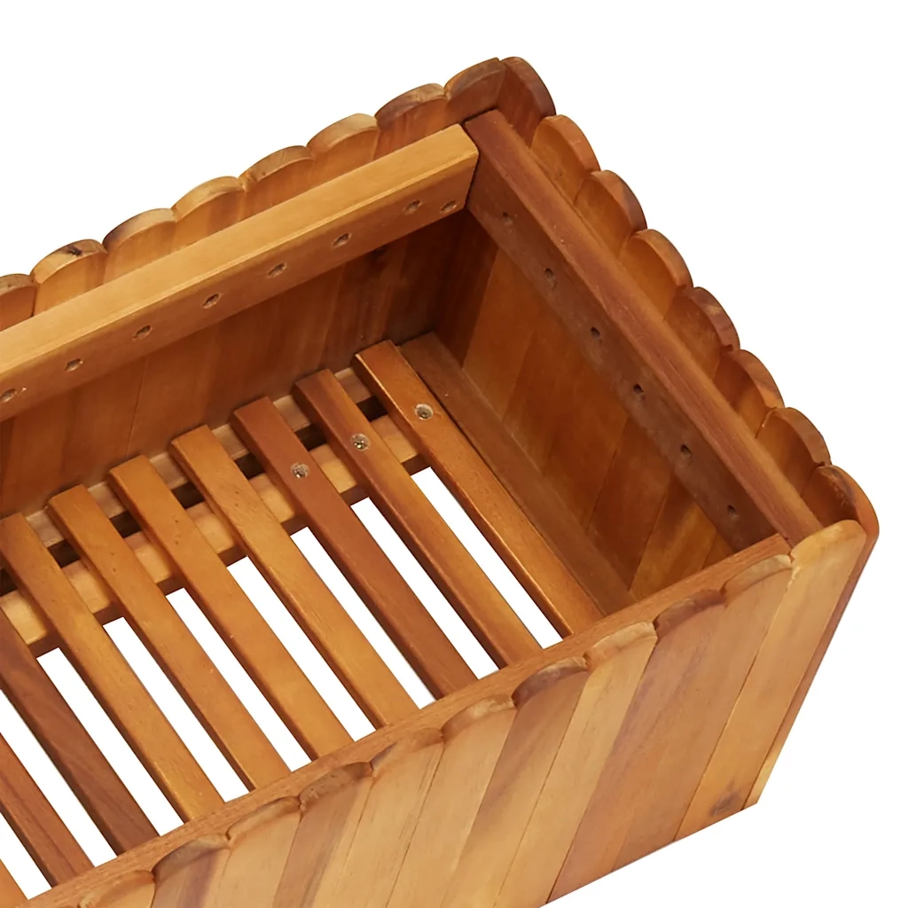 Fioriere | Cassetta per fiori | Letto Rialzato da Giardino 150x30x25 cm in Massello di Acacia