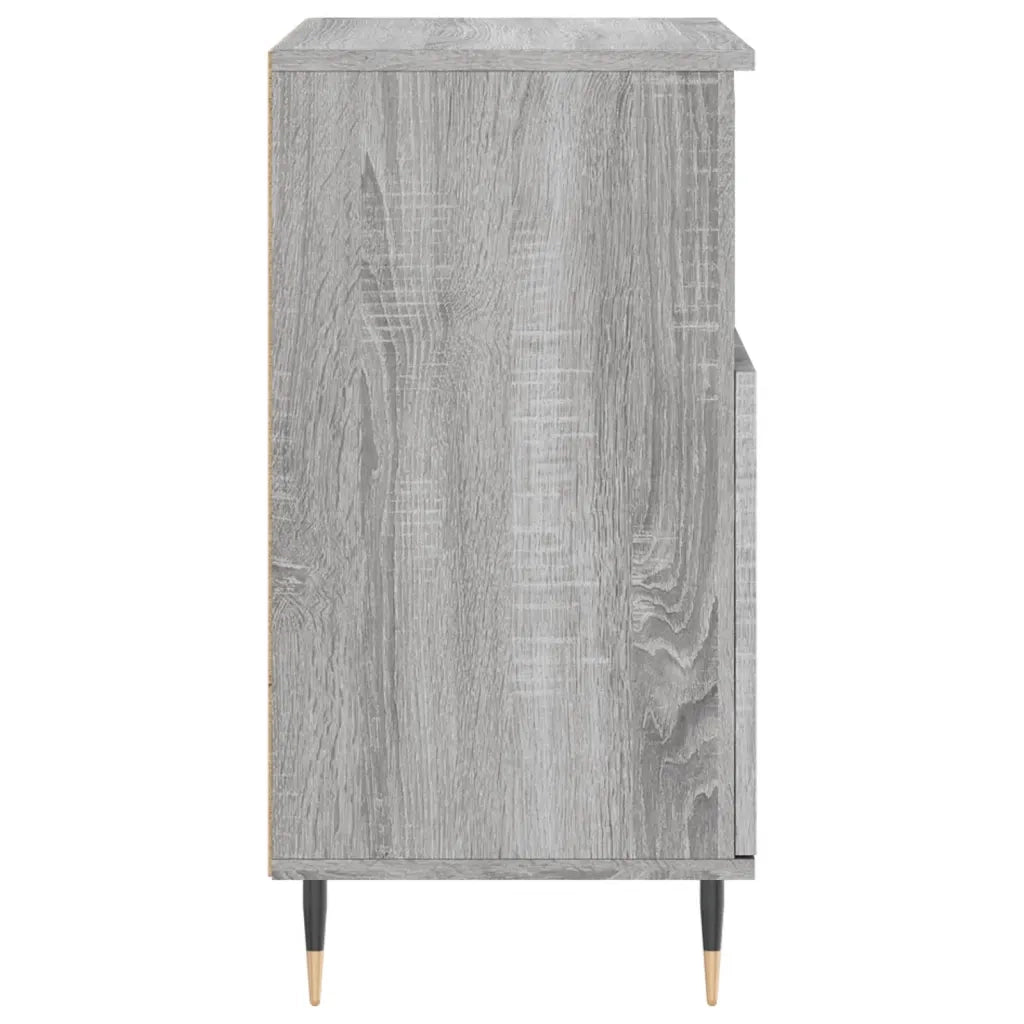 Credenze 2 pz Grigio Sonoma in Legno Multistrato