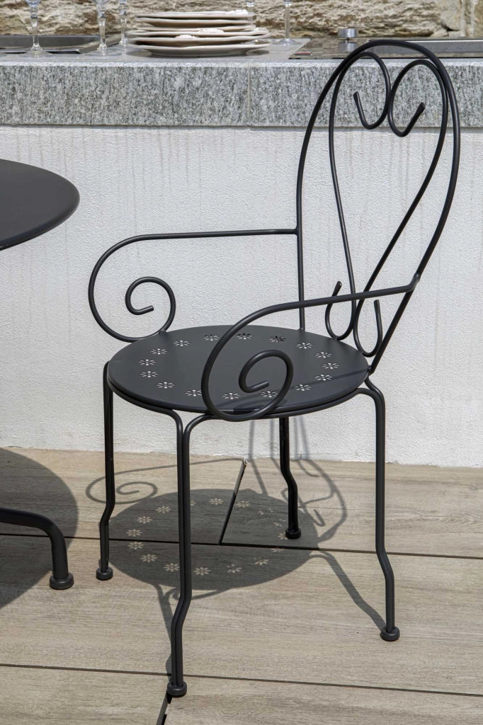 Sedia da Giardino 49x48xh90 cm in Metallo New Old Antracite