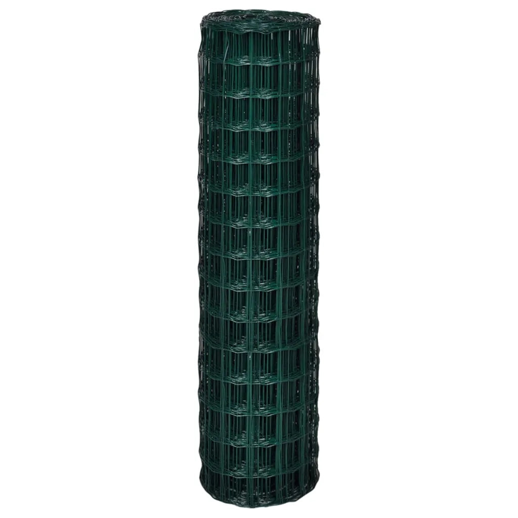 Recinzione Europea in Acciaio 10 x 1,5 m Verde 140575