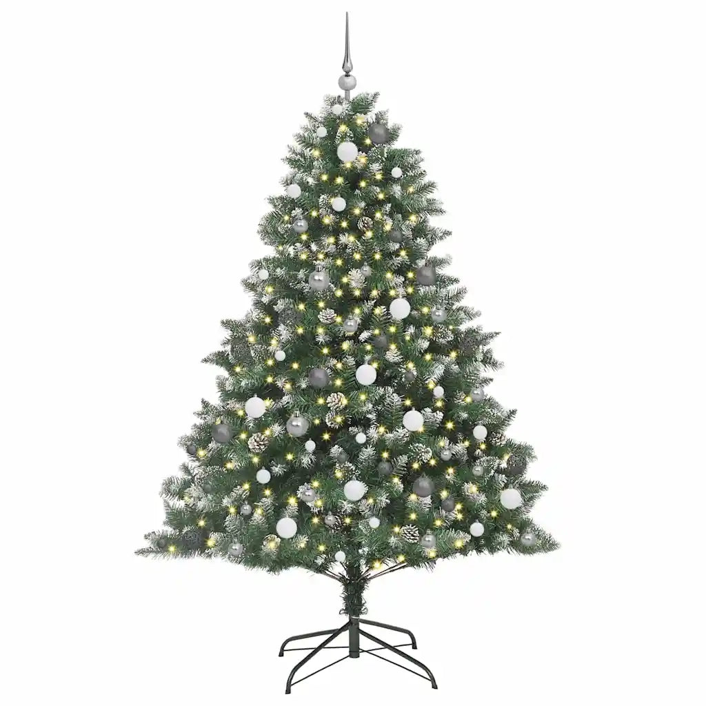 Albero di Natale artificiale con 300 LED Verde 210 cm 3395244