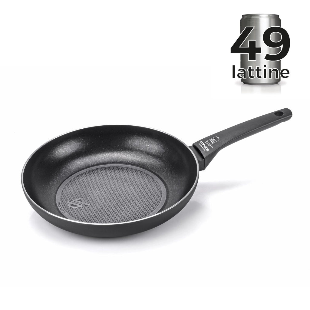 Moneta 0005550130 Recy Padella 30 cm Alluminio 100% Riciclato Antiaderente Induzione colore Nero