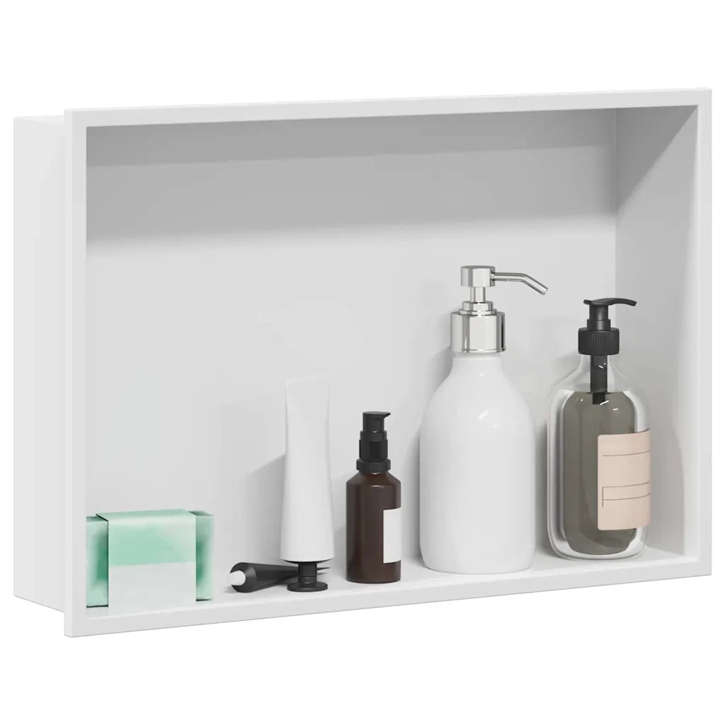 Nicchia per doccia Bianco 45 x 30 x 9,5 cm Acciaio inossidabile 42012670