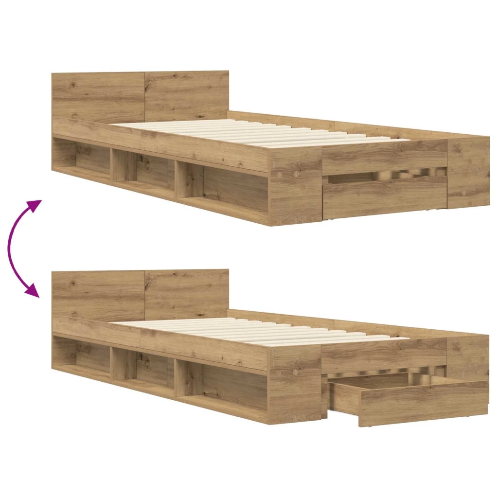 Telaio del letto con storage Rovere Artigianale 80 x 200 cm 3429604