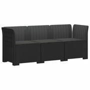 Divano da giardino 3 posti con cuscini in look rattan PP 3443819
