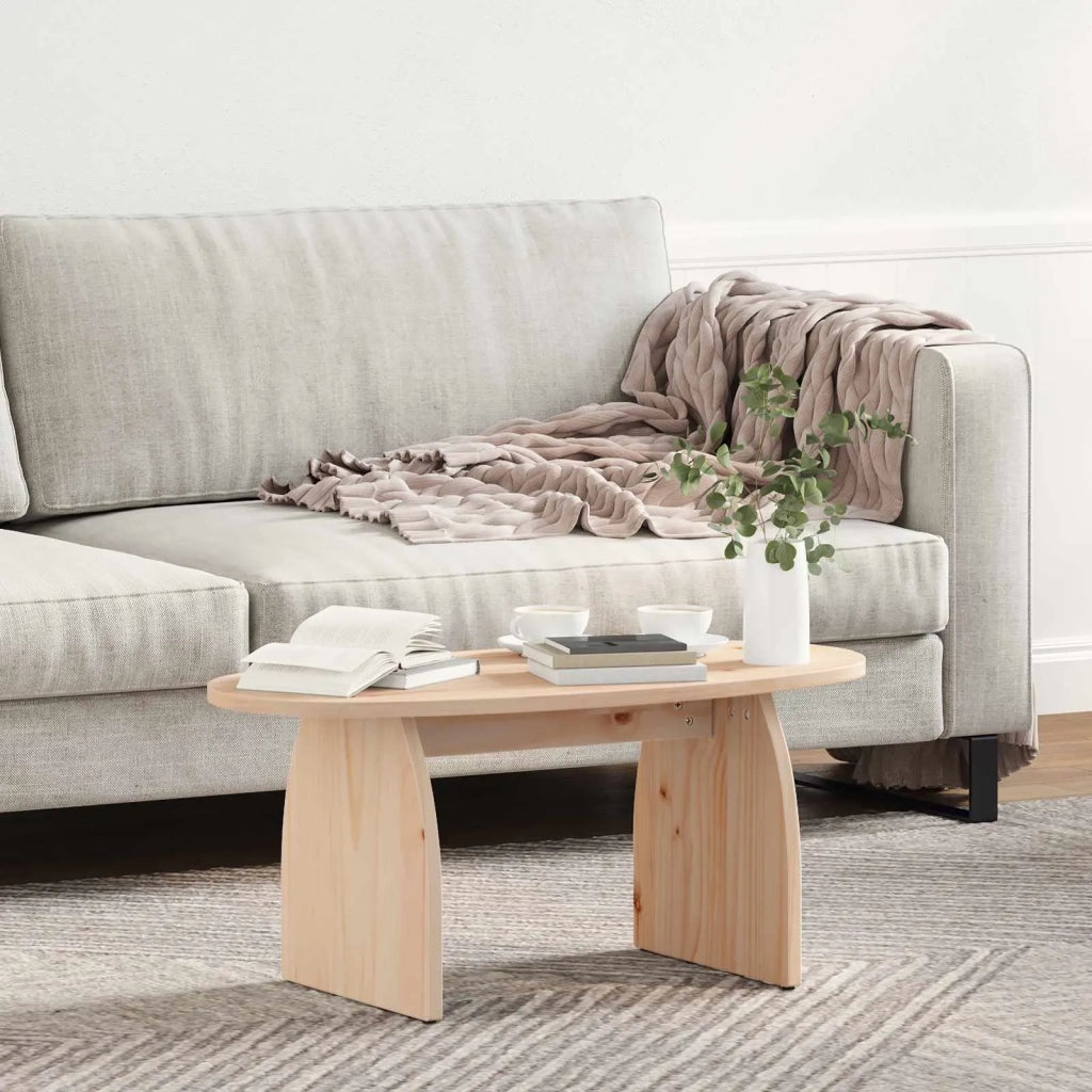 Tavolino da salotto Marrone 80 x 40 x 35 cm Pino massello 873532