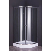 BOX DOCCIA CRISTALLO SEMICIRCOLARE DUE PORTE RUBINO 80X80H185