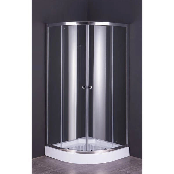 BOX DOCCIA CRISTALLO SEMICIRCOLARE DUE PORTE RUBINO 80X80H185