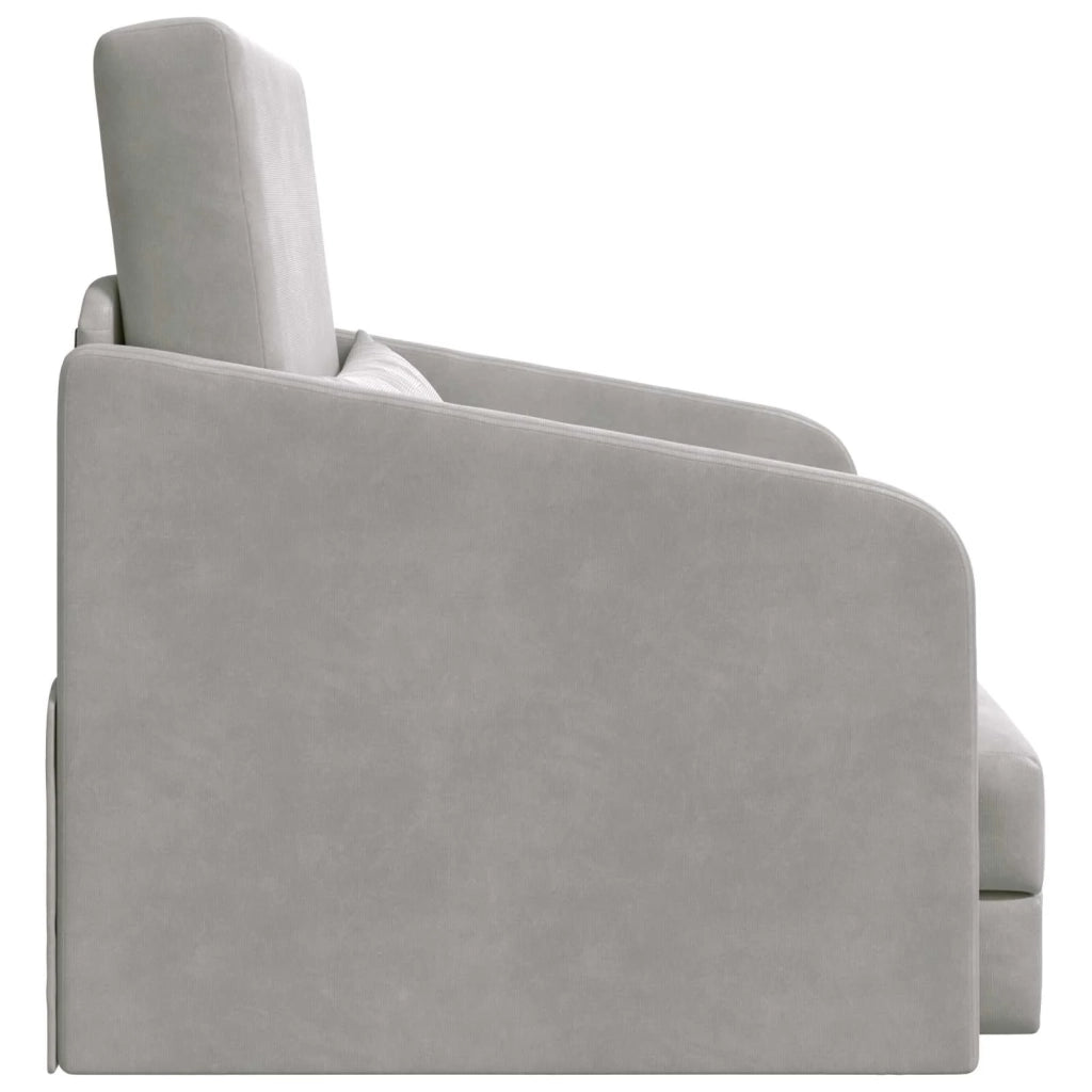 Divano Letto Pieghevole-Sofa Letto-Daybed-Divanetto Grigio chiaro 65 x 80 x 83 cm Velluto