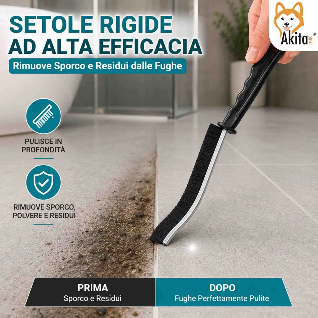 Akitaink Set 4 Spazzole Pulizia Fessure Dure
