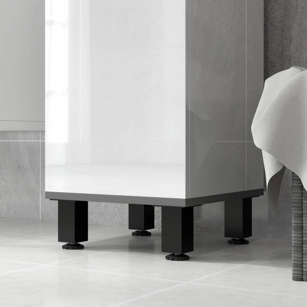 Mobile a Colonna da Bagno con 2 Armadietti e Cassetto 34x32x190 cm Bianco