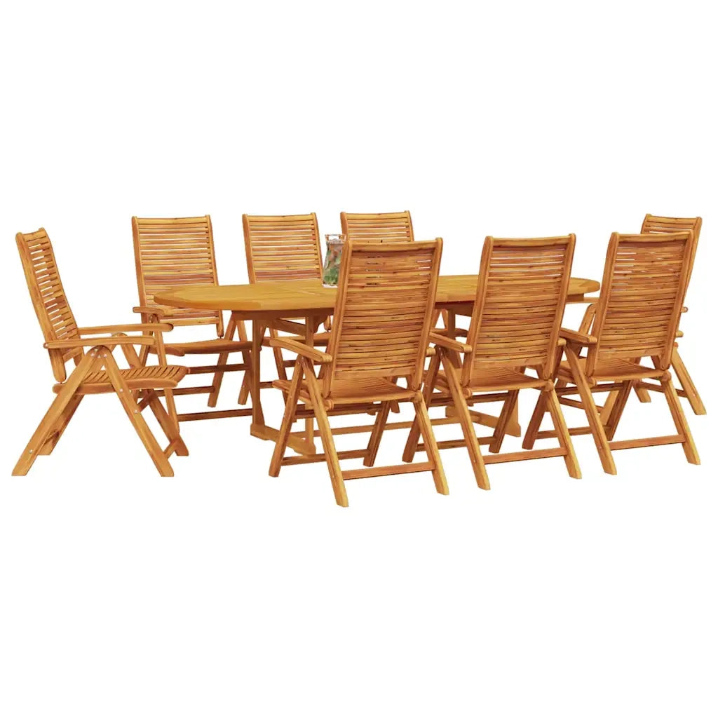 Set da Pranzo per Giardino 9 pcs Marrone 3375723