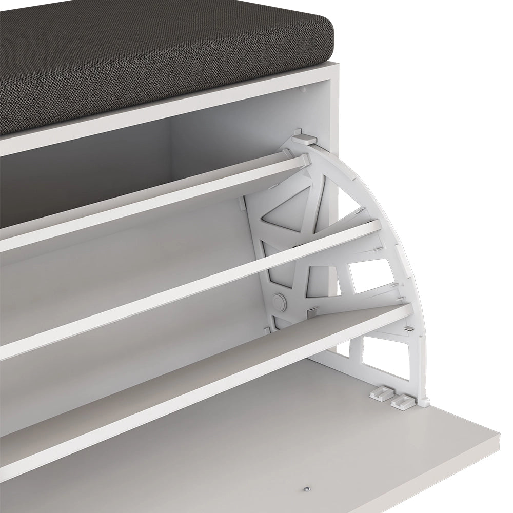 Vicco Panca scarpiera da ingresso Bianco 60 x 49.5 cm con ripiano