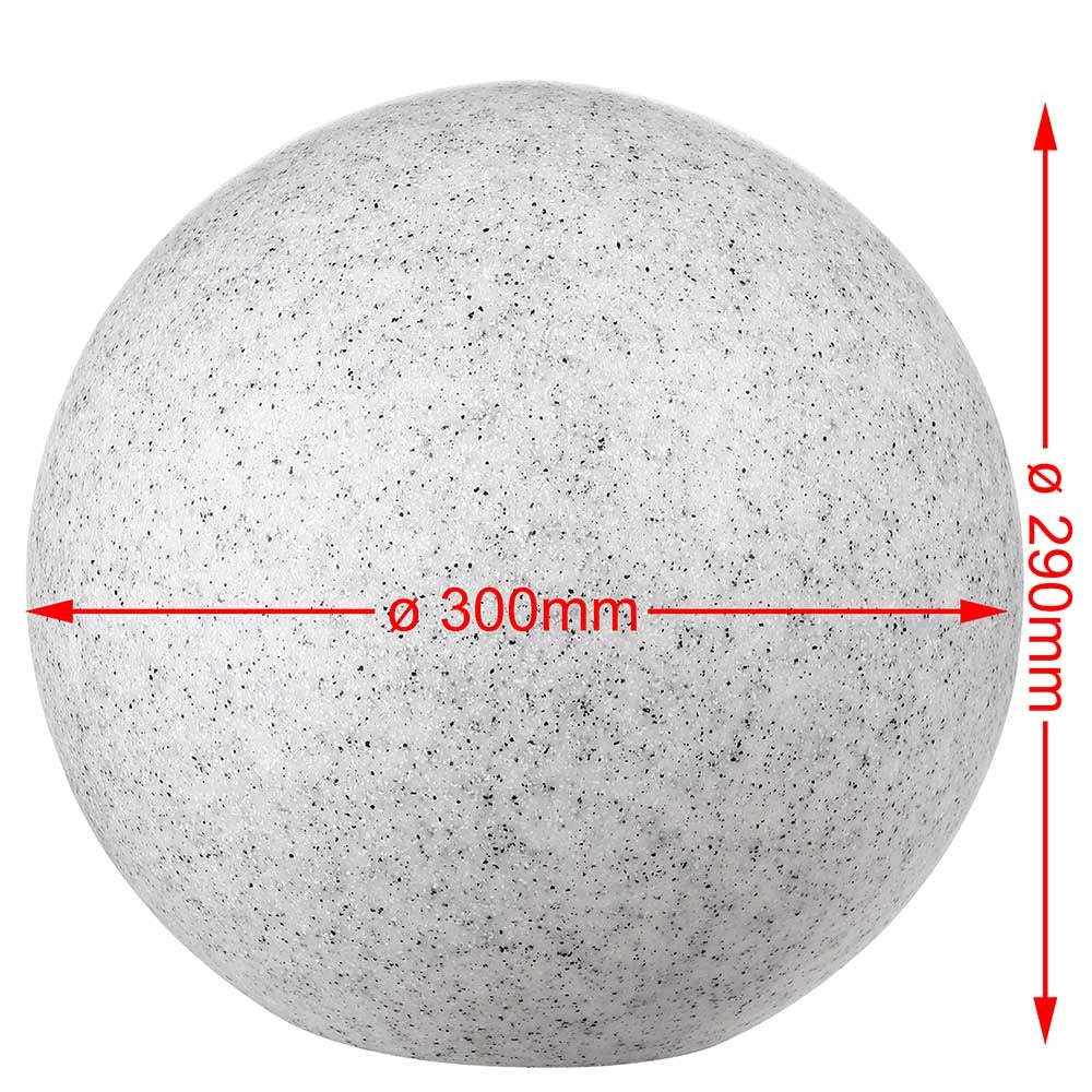 Lampada Sfera Giardino 30cm Luce Illuminazione Esterno Attacc E27 Effetto Pietra