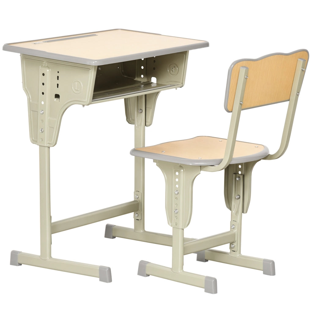 Scrivania Bambini con Sedia ¨C zephmum ¨C Legno Naturale