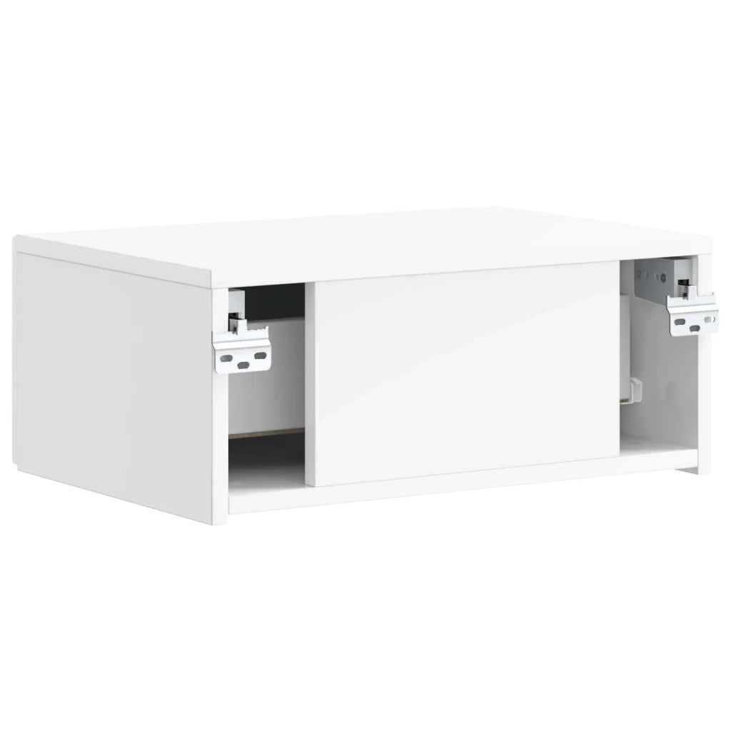 Mobiletto da notte a muro 2 pcs Bianco Lucido 49 x 34,5 x 20 cm 898454