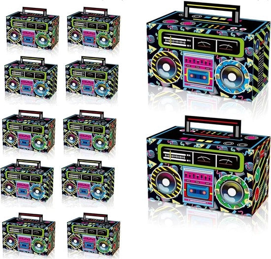 Decorazioni per Feste degli Anni '80 - Box da 12 pezzi Decorazioni per Radio Retro - Feste di Compleanno Hip Hop