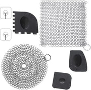 Reinigatori in acciaio inossidabile - pulitore per anelli in acciaio inossidabile con grattatrice in plastica robusta - chiodi adesivi per pulire accessori Dutch Oven e altro