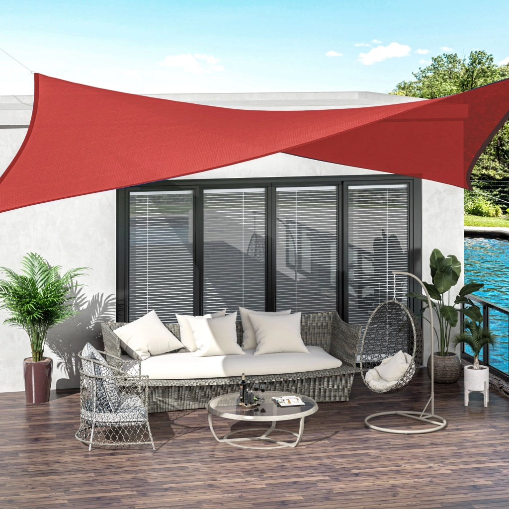 Telo ombreggiante rettangolare ¨C zephmum ¨C 4x6m terracotta HDPE
