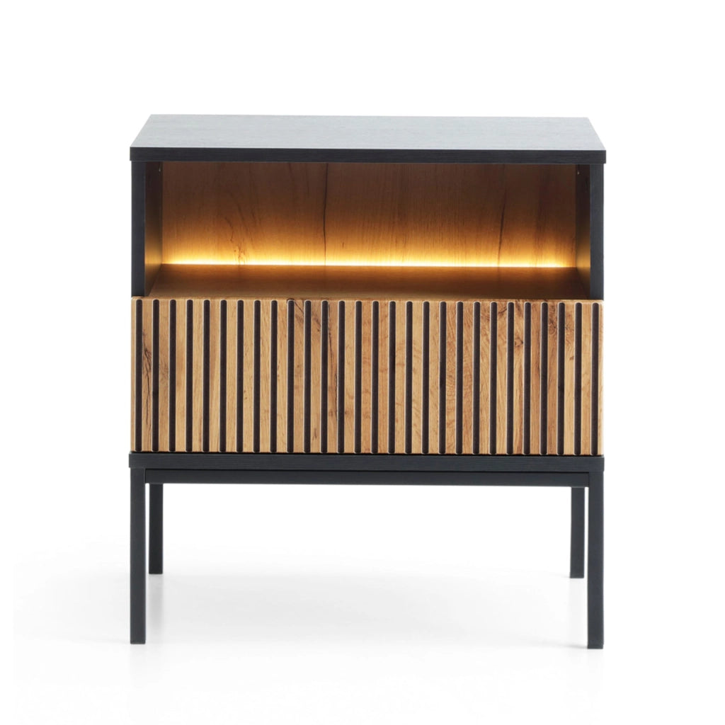 Komodee Tavolino Laval ST97 Nero/Rovere 54x56x39 cm
