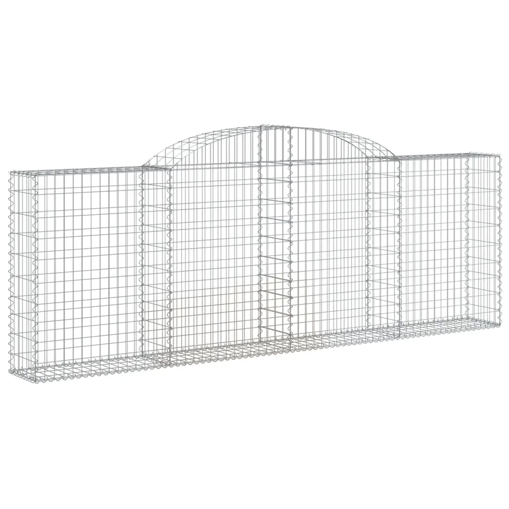 Cesti Gabbioni ad Arco 9 pz 300x30x100/120 cm Ferro Zincato 3146528