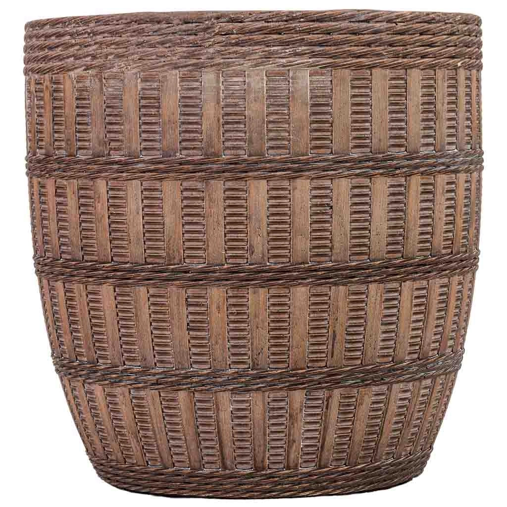 Fioriera in fibra di vetro marrone 41x41x41 cm