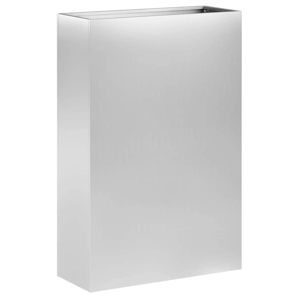 Vaso da giardino Argento 50 x 20 x 75 cm Acciaio zincato 8005466