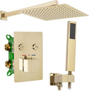Doccia a getto regolabile in acciaio inox 40cm