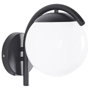 Lampada da parete per esterni Sconce nere Metallo Alluminio Materiale sintetico Opaco Design moderno Giardino Patio