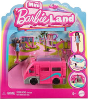 Barbie,Mini BarbieLand - Set mini Camper dei Sogni e bambola, playset bambola 3,8 cm e veicolo con sorpresa cambia color