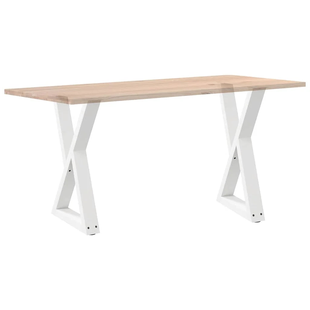 Set di 2 gambe regolabili in acciaio per tavolo da pranzo per stabilità 50 x 72-73 cm acciaio bianco 02_0057003