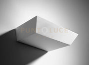 ANCHISE applique a Parete 1 Luce in gesso bianco attacco GX53 l.15x16cm