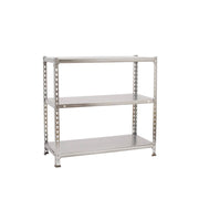 Scaffale in metallo Simon Rack senza viti colore galvanizzato 3 ripiani 900x800x300 mm Made in Spain