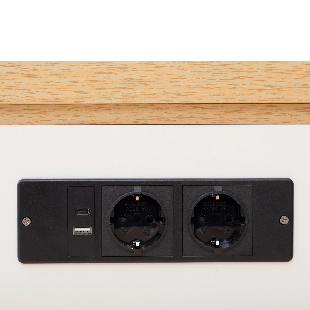Tavolo da Pranzo Allungabile con Isola Cucina e LED ¨C Xylo ¨C Bianco