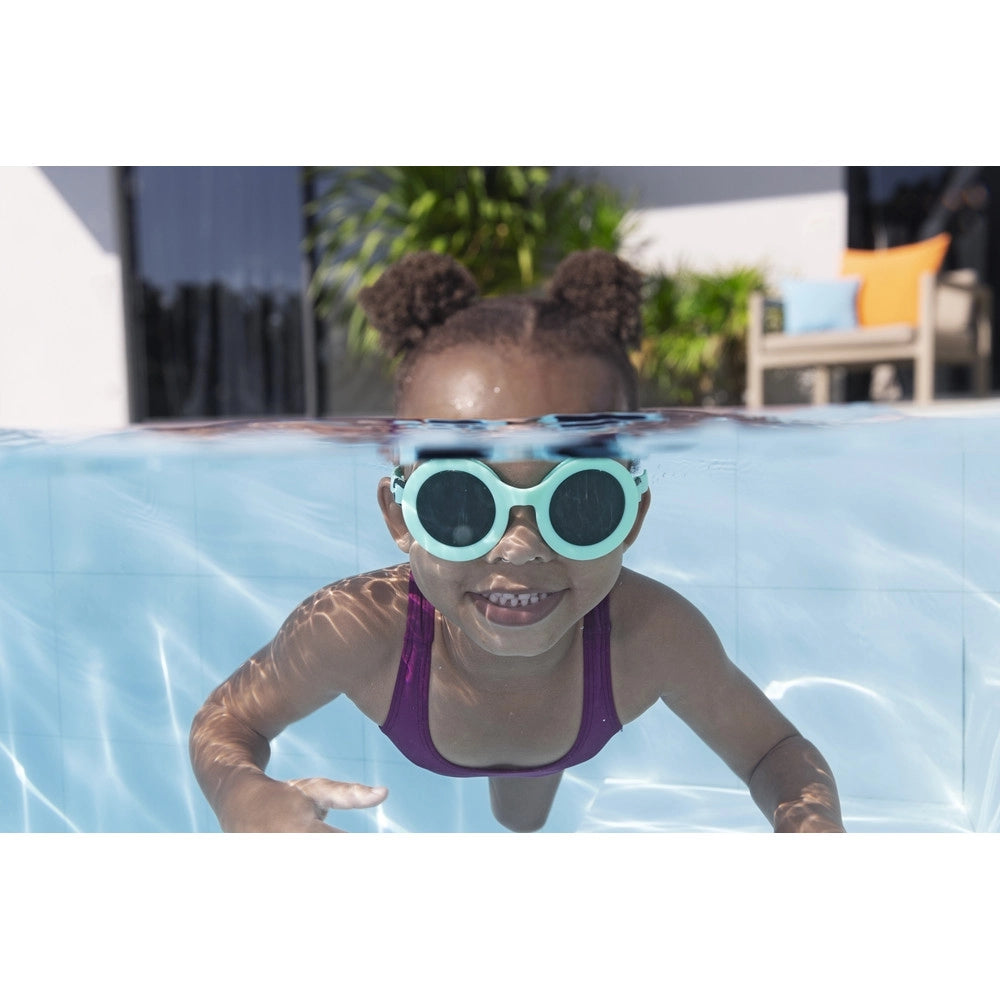 Trade Shop - Occhialini Da Nuoto Aquashades Per Bambini 3+ Anni Fascia Regolabile In Silicone 21178 -