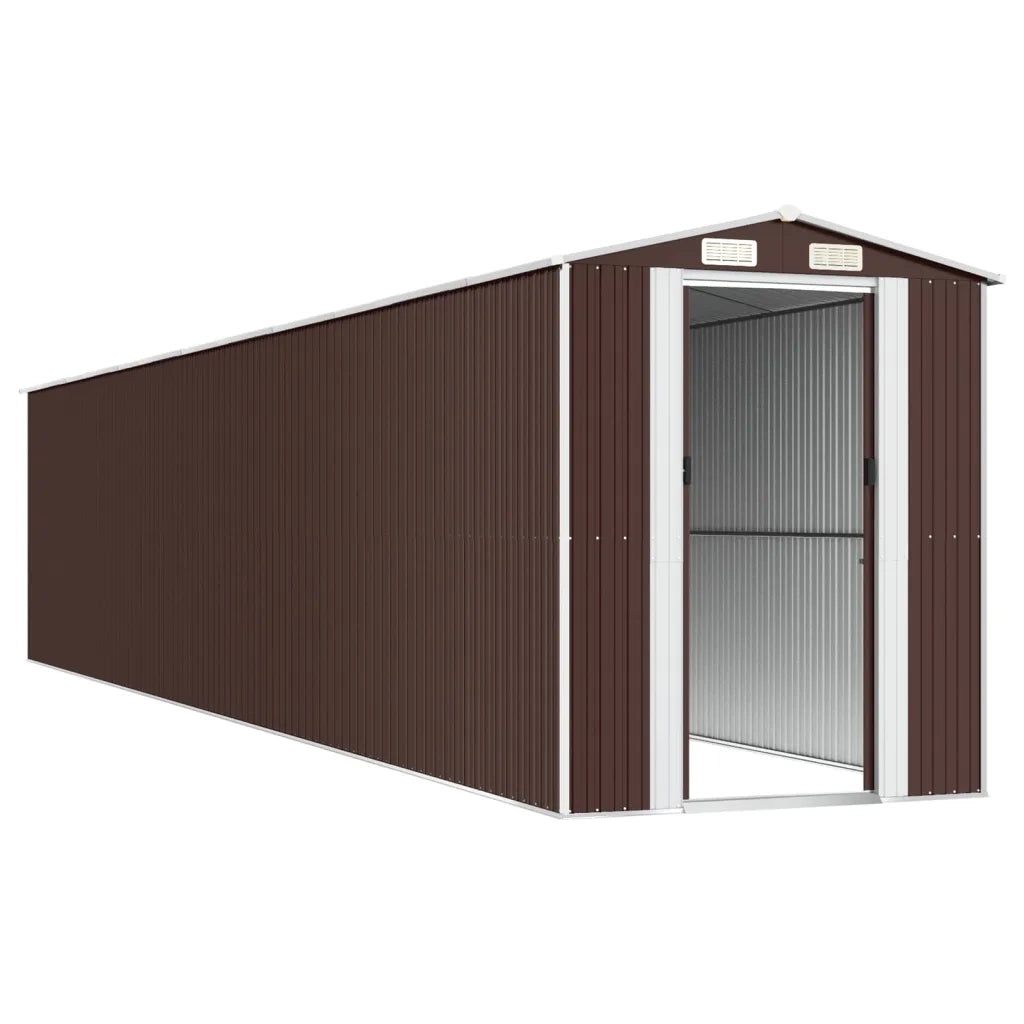 Capanno Giardino Marrone Scuro 192x1021x223 cm Acciaio Zincato 3147470