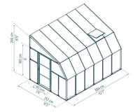 Veranda in Policarbonato Sun Room 2.7X3.8 m Bianco